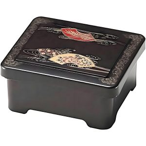 2-070-08 TAIKO Donju Box “Pearl Fan” Inside Red