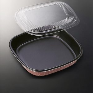 2-086-07 TAIKO Sushi Oke Ori-1 Momoyama Black w/ Lid
