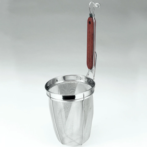 Stainless steel Udon Deep Starainer Wooden Handle